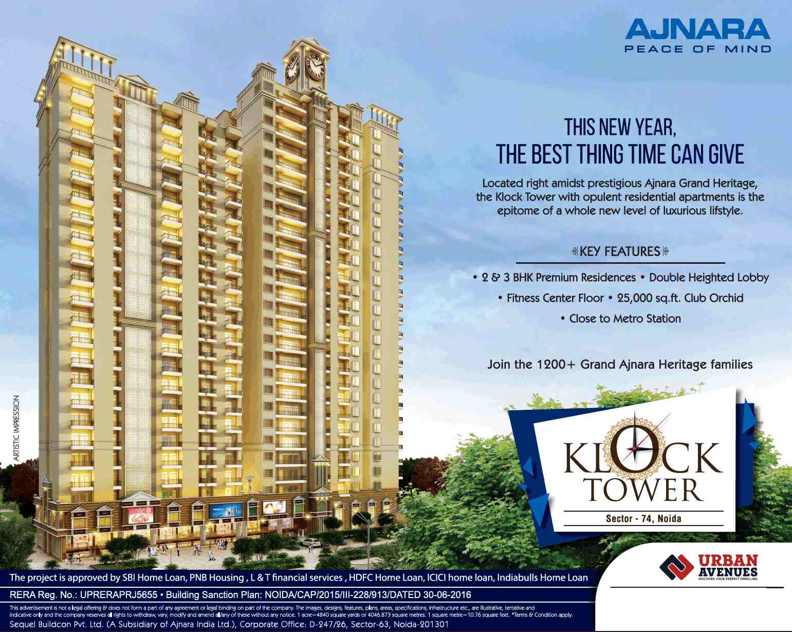 Experience a whole new level of luxurious lifestyle at Ajnara Klock Tower in Noida Update